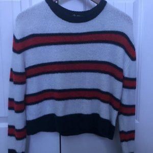 white red navy striped sweater divided